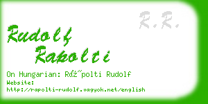 rudolf rapolti business card